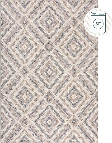 FLAIR RUGS Teppich "Beckett" rechteckig 4 mm Höhe Waschbarer Geometrischer günstig online kaufen