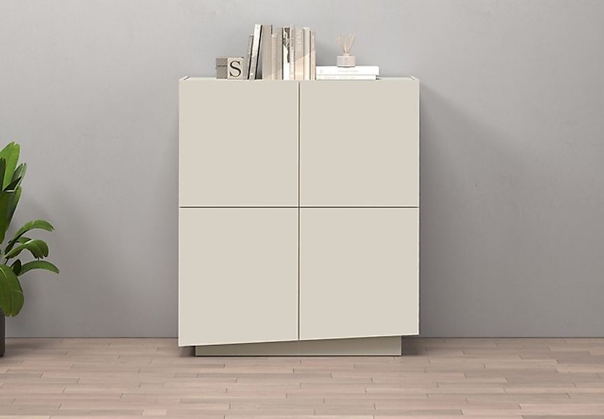 INOSIGN Highboard »VELA, Highboard, Höhe 120 cm,Design mit schrägen Türen« günstig online kaufen