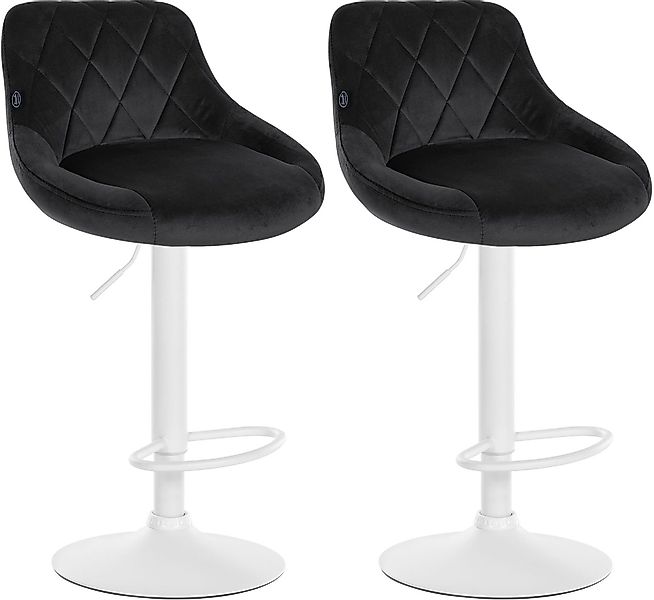 CLP Barhocker Lazio Samt (2er Set, günstig online kaufen