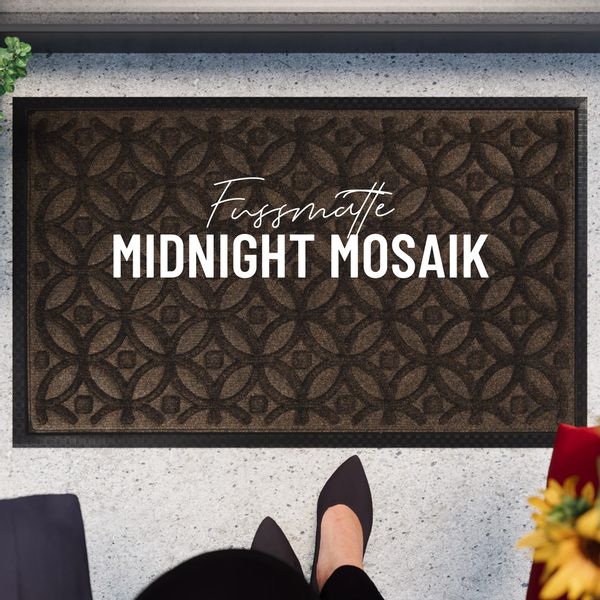Wecon home Fußmatte "Midnight Mosaic" rechteckig 4 mm Höhe pflegeleicht, ru günstig online kaufen