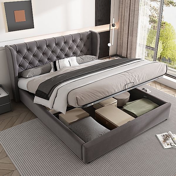 HAUSS SPOLE Polsterbett Polsterbett hydraulisches Doppelbett günstig online kaufen