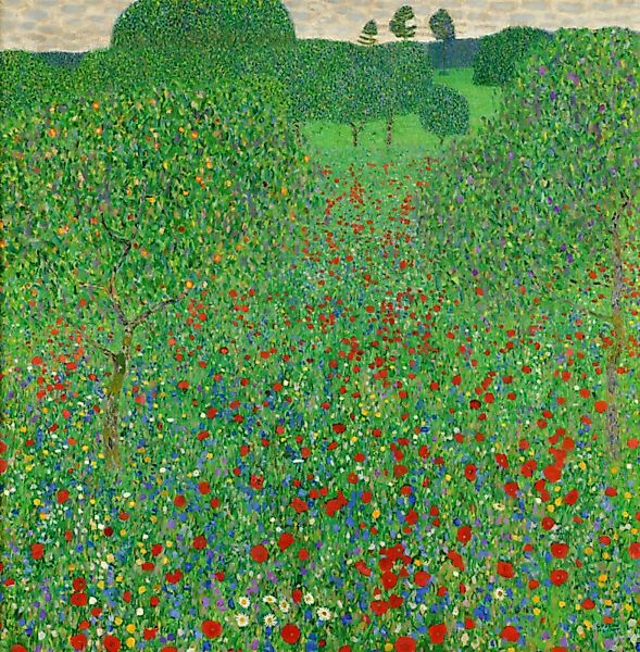 Poster / Leinwandbild - Blooming Poppy Von Gustav Klimt günstig online kaufen
