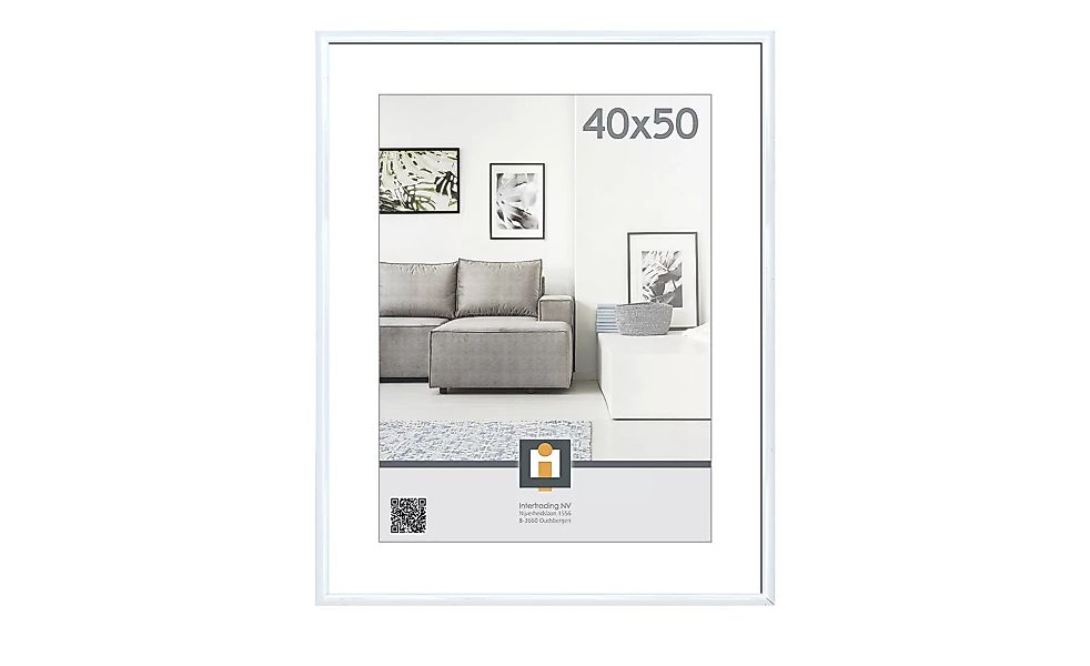 Kunststoffrahmen 40x50 cm - weiß - Glas - 41 cm - 51 cm - 1,8 cm - Sconto günstig online kaufen