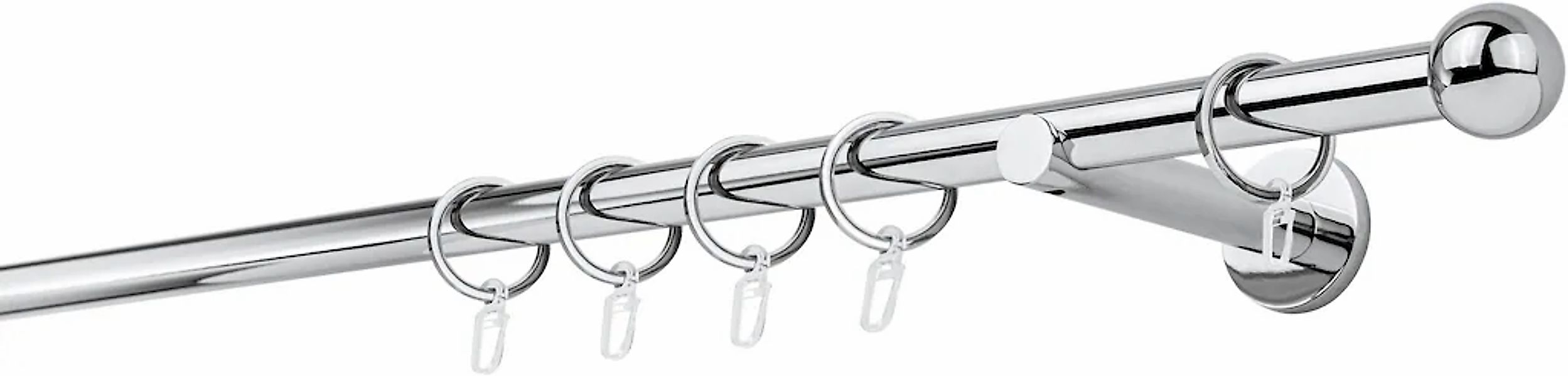 mydeco Gardinenstange "20mm Ball Wandträger 12 cm" 1 läufig-läufig Fixmaß günstig online kaufen