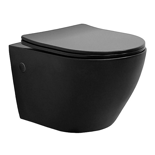 LuxeBath Tiefspül-WC Spülrandloses Hänge WC Keramik mit WC-Sitz abnehmbar S günstig online kaufen