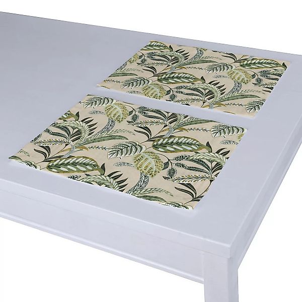 Tischset 2 Stck., olivgrün, beige, 30 x 40 cm, Tropical Island (142-96) günstig online kaufen
