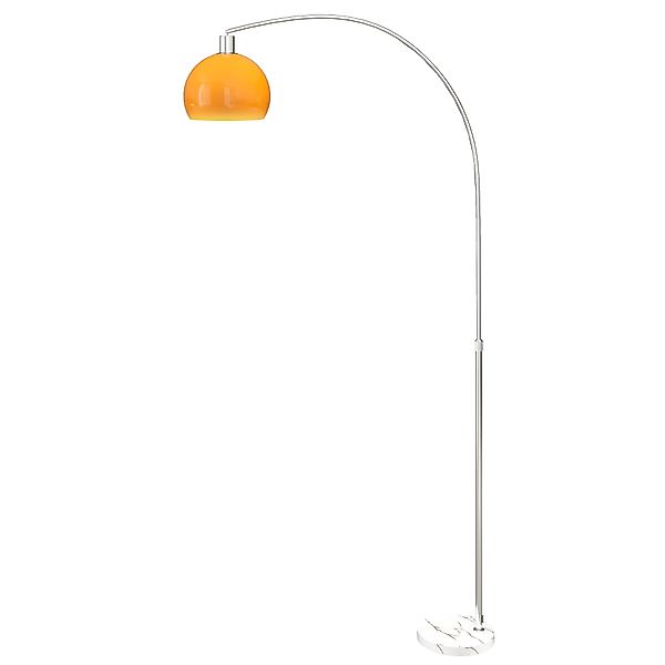 HOMCOM Bogenstandlampe mit Fußschalter und rundem Lampenschirm, moderne Ste günstig online kaufen