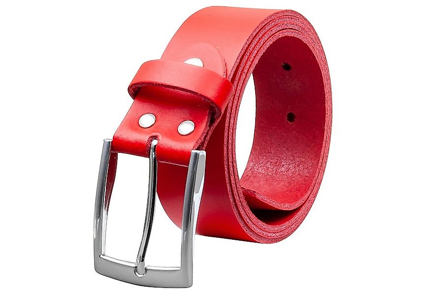 COLOGNEBELT Ledergürtel OM421-SL-Rot MADE IN GERMANY, Rot, Kürzbar, 100 % E günstig online kaufen
