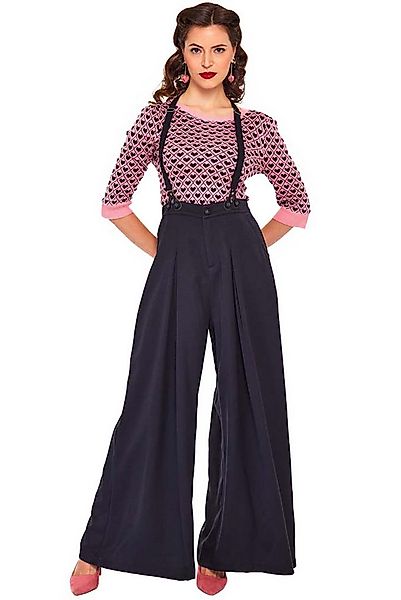 Voodoo Vixen Marlene-Hose Shelley Schwarz Vintage Trousers 40er Jahre Stil günstig online kaufen