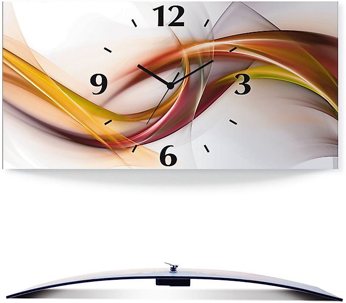 Artland Wanduhr Abstrakes Design Orange (wahlweise mit Quarz- oder Funkuhrw günstig online kaufen