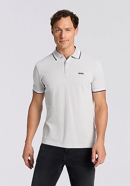 BOSS GREEN Poloshirt Paddy atmungsaktive Piqué-Webstruktur, Flachstrickkrag günstig online kaufen