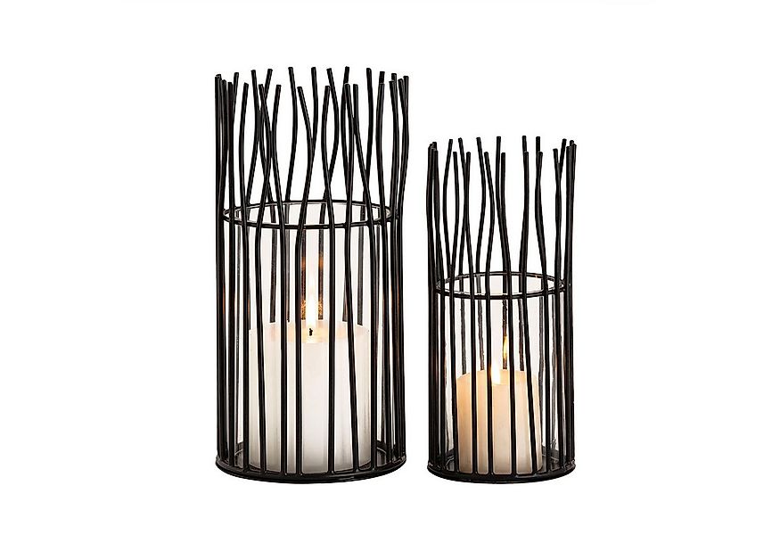 Amagohome Teelichthalter Kerzenhalter mit Glaszylinder Set 2-teilig Windlic günstig online kaufen