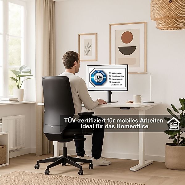 ASSMANN Büromöbel Schreibtisch Y-LINE (120x70cm Schwarz günstig online kaufen