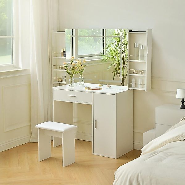 HOME DELUXE Schminktisch IMANI - Weiß günstig online kaufen