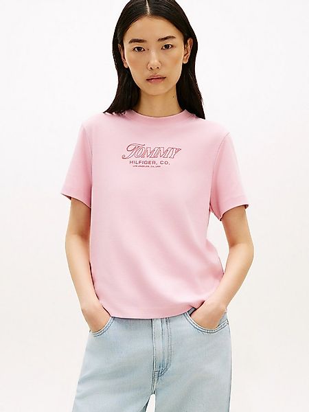 Tommy Hilfiger Kurzarmshirt TILT GRAPHIC REG C-NK SS TEE mit großem Logo-Pr günstig online kaufen