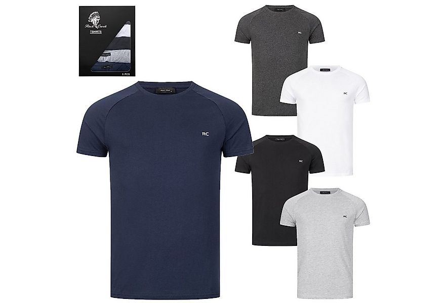 Rock Creek T-Shirt Herren T-Shirt 5er-Set Rundhalsausschnitt H-274 (5er-Pac günstig online kaufen