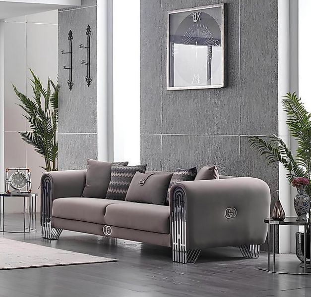 Xlmoebel Sofa Schicke Stoff-Sitzgarnitur Polstermöbel Wohnzimmersofa Textil günstig online kaufen