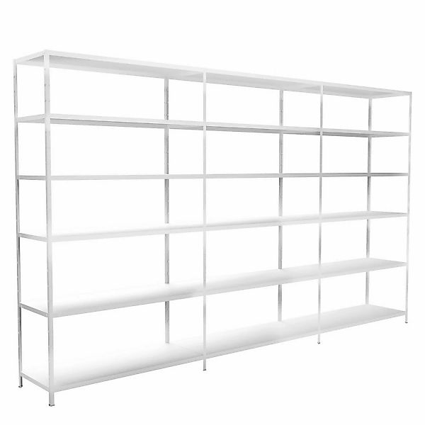 Schulte Steck-Grund-/Anbauregale 230 cm x 260 cm x 35 cm Weiß günstig online kaufen