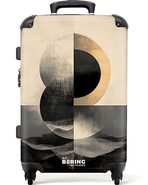 NoBoringSuitcases.com© Hartschalen-Trolley Grafische Landschaft in Schwarz günstig online kaufen