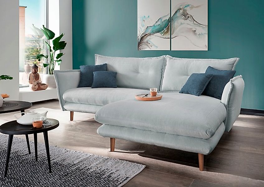INOSIGN Ecksofa »Lazio modern und bequem, schmale Armlehnen, tolle Detailve günstig online kaufen