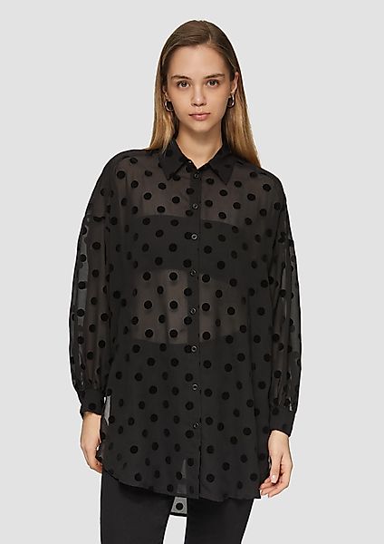 QS Langarmbluse Transparente Longbluse mit seitlichen günstig online kaufen