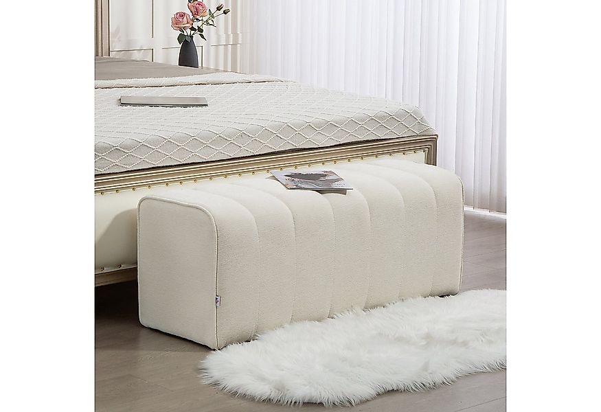 HOMCOM Polsterbank Bettbank mit Leinenoptik, Kanal-Tufting (Flurbank, 1-St. günstig online kaufen