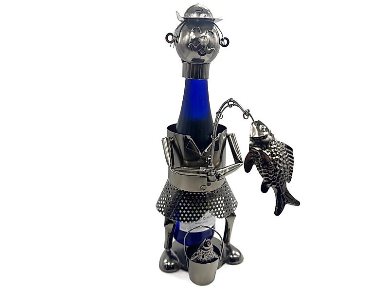 eXODA Weinflaschenhalter Angler Phil Metall Figuren günstig online kaufen