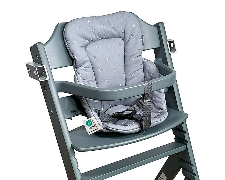 LaLoona Hochstuhlauflage Curves - Grau, Sitzverkleinerer für Hochstuhl Bebe günstig online kaufen
