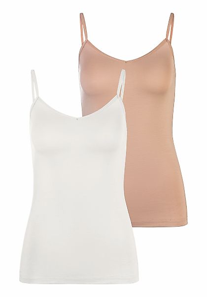LASCANA Unterhemd, (Packung, 2 St., 2er-Pack), Spaghettiträger-Top, Unterzi günstig online kaufen
