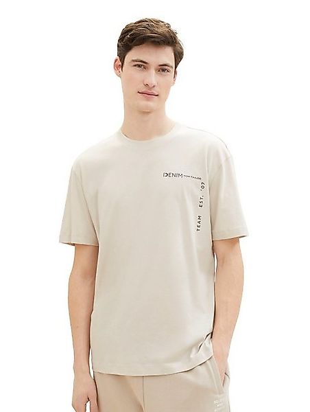 TOM TAILOR Denim T-Shirt mit großen Print auf dem Rücken günstig online kaufen