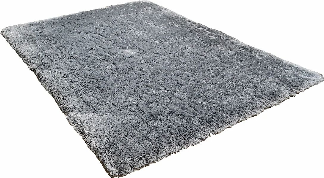 THEKO Hochflor-Teppich "Flokato" rechteckig 60 mm Höhe Uni Farben, handgetu günstig online kaufen