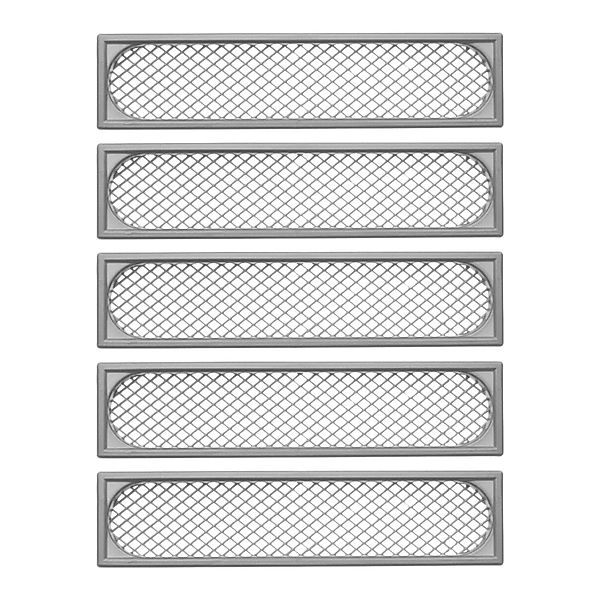 SOTECH 5 Stück Lüftungsgitter 172 x 41mm aus Kunststoff Zum Einlassen Silbe günstig online kaufen