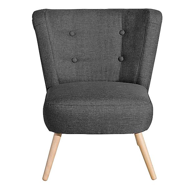 Loungesessel Anthrazit Retro Made in Germany 69 cm breit günstig online kaufen