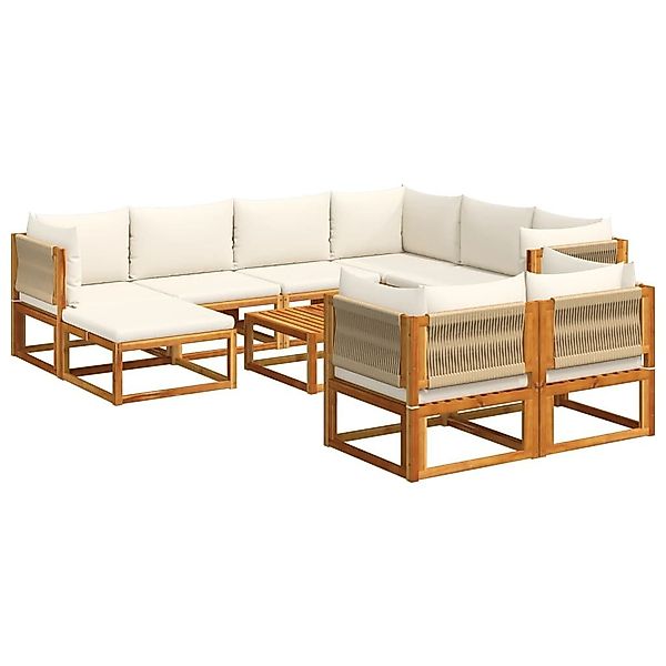 vidaXL Loungesofa 10-tlg. Gartensofa-Set mit Kissen günstig online kaufen