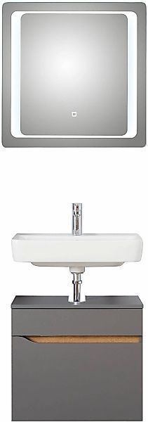 Saphir Badmöbel-Set "Quickset 2-teilig, Waschbeckenunterschrank mit LED-Spi günstig online kaufen