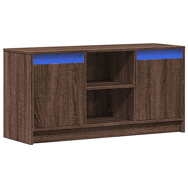 vidaXL TV-Schrank mit LED-Beleuchtung Braun Eichen-Optik 100x34x50 cm 85219 günstig online kaufen