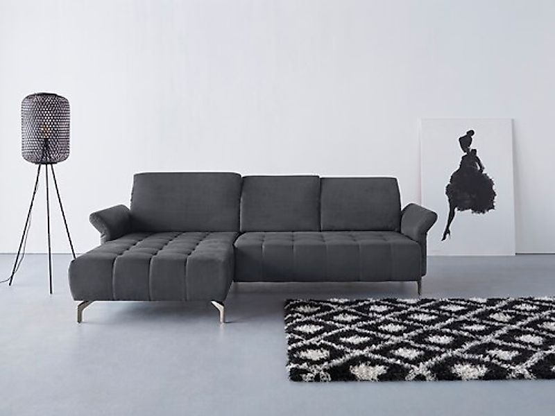 Home affaire Ecksofa »Fresh L-Form« Federkern, wahlweise Kopfteilverstellun günstig online kaufen