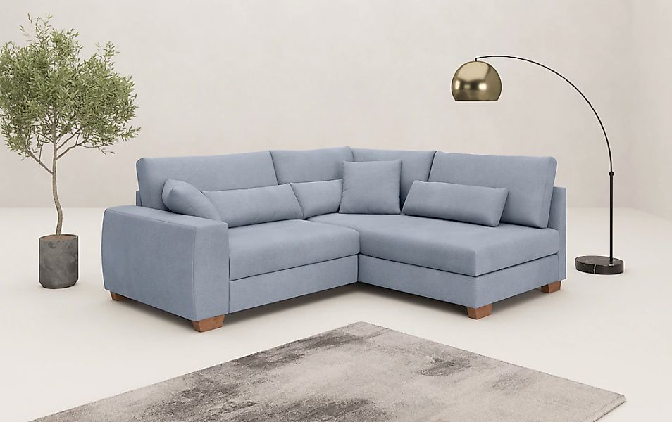 Mr. Couch Ecksofa "Helena L-Form", Mit Federkern, wahlweise mit Bettfunktio günstig online kaufen
