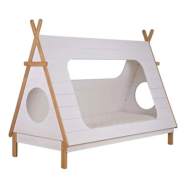WOOOD Kinderbett Bett Tipi - Kiefer Weiss, FSC®-zertifiziert, Made in Holla günstig online kaufen