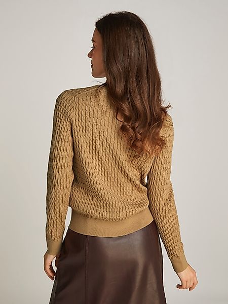 Tommy Hilfiger V-Ausschnitt-Pullover CO CABLE V-NK günstig online kaufen