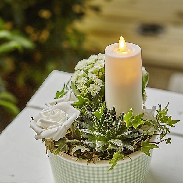 MARELIDA LED-Kerze Stumpenkerze bewegte Flamme H: günstig online kaufen