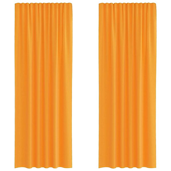 vidaXL Voile Vorhänge mit Stangentaschen 2 Stk Orange 4102195 günstig online kaufen