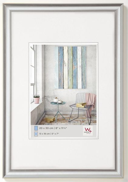 walther design Trendstyle Kunststoff Bilderrahmen  13x18 cm Silber günstig online kaufen