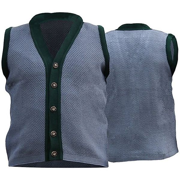 German Wear Strickweste STKW001 Grey/Green Trachten Janker Strickweste Trac günstig online kaufen
