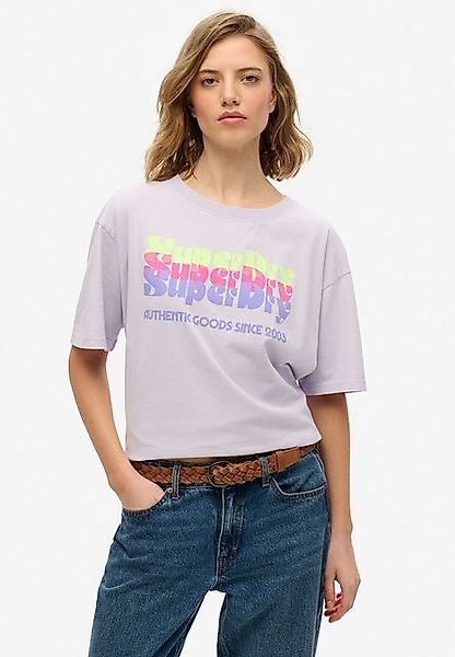 Superdry Rundhalsshirt SU-NEON RAINBOW OVERSIZED TEE günstig online kaufen