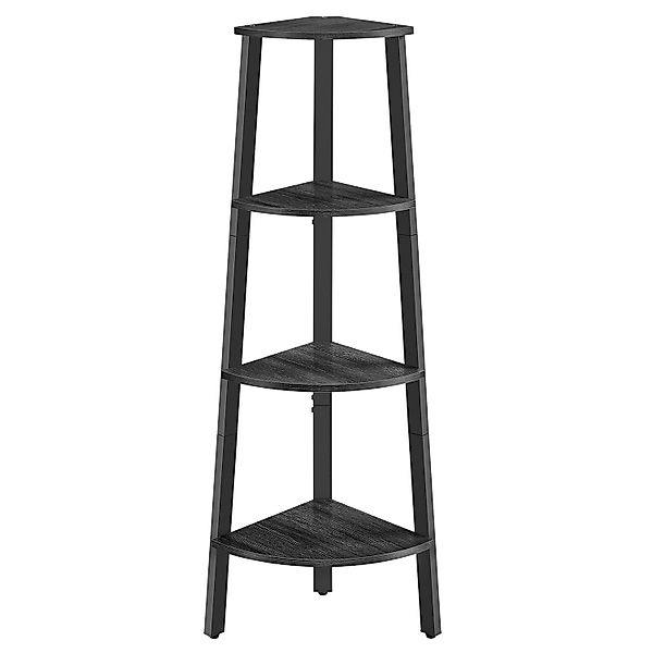 Vasagle Eckregal 4 Ebenen 33,4 cm x 33,4 cm x 124,5 Grau-Schwarz günstig online kaufen
