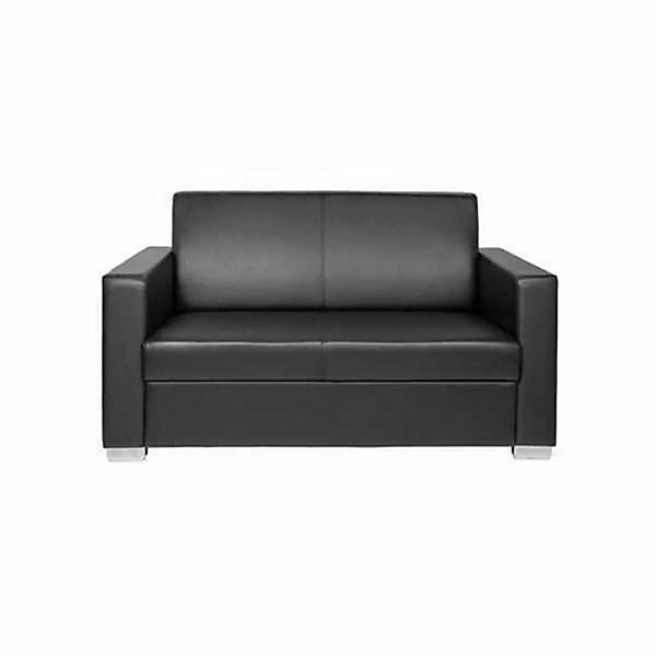 JVmoebel 2-Sitzer Schwarzes Leder Sofa Zweisitzer Couch Lounge 2-Sitzer Mod günstig online kaufen