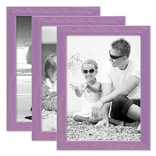 PHOTOLINI Bilderrahmen 3er Set Massivholz-Rahmen - günstig online kaufen