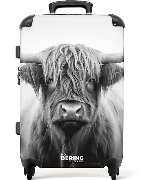 NoBoringSuitcases.com© Hartschalen-Trolley Schottischer Highlander in Schwa günstig online kaufen
