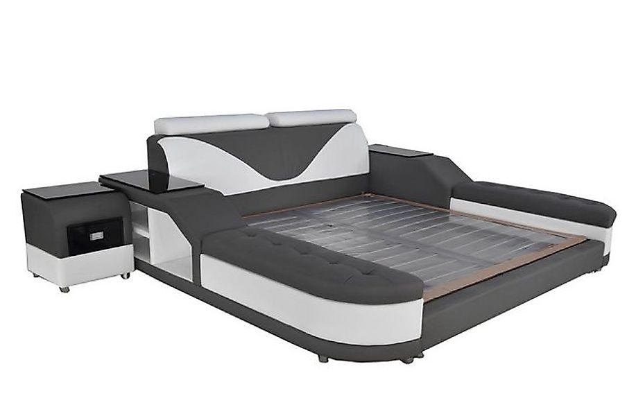 JVmoebel Bett Leder Design Polster Betten Doppel Modernes 140/160/180/200 B günstig online kaufen